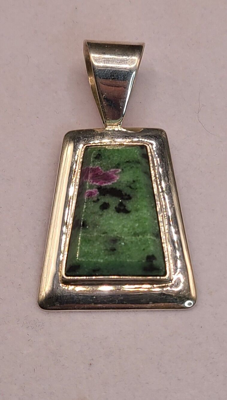 Jay King Sterling Silver 925 Ruby-Zoisite Gem Pendant